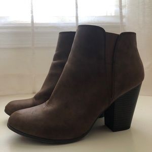 Brown Chunky Ankle Booties